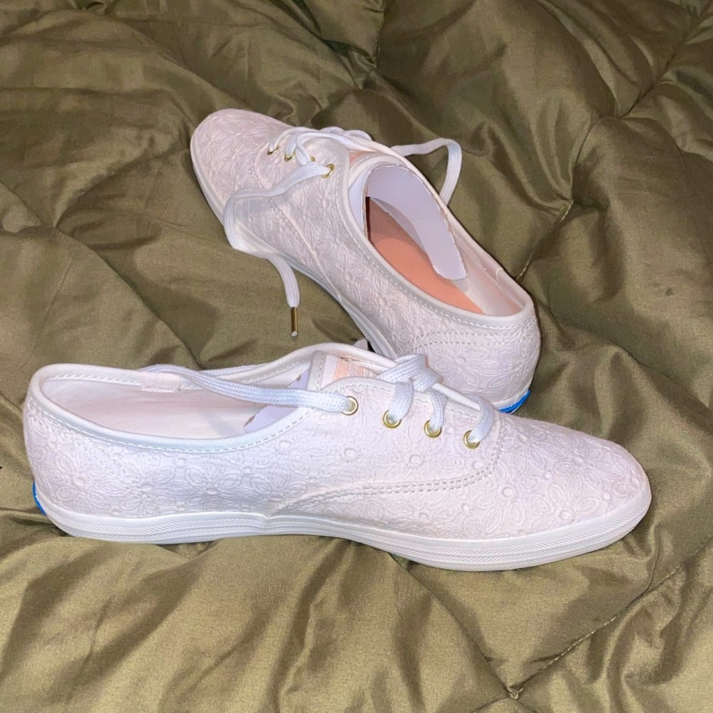 Brand new with box white eyelet Keds sneakers